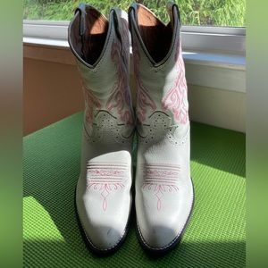 Justin Brand Cowboy Pointed Toes Boots Girls Youth Size 3-1/2D